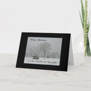 Cartes Pour Fêtes Annuelles Joyeux Noël fille/gendre-scène d'hiver