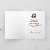 Cartes Pour Fêtes Annuelles Joyeux Noël Fille Meilleur Cadeau Ourson Mignon (Intérieur)