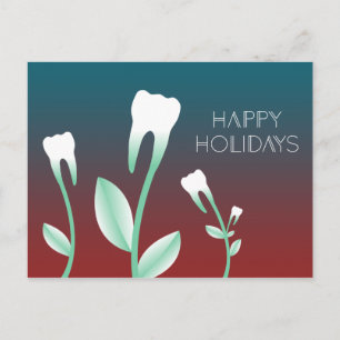 Cartes Pour Fêtes Annuelles JOYEUX NOËL fleurs dents
