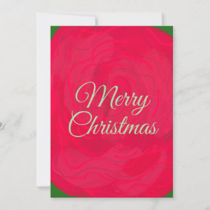 Cartes Pour Fêtes Annuelles Joyeux Noël Fleurs Rouges 