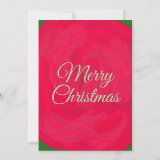 Cartes Pour Fêtes Annuelles Joyeux Noël Fleurs Rouges 