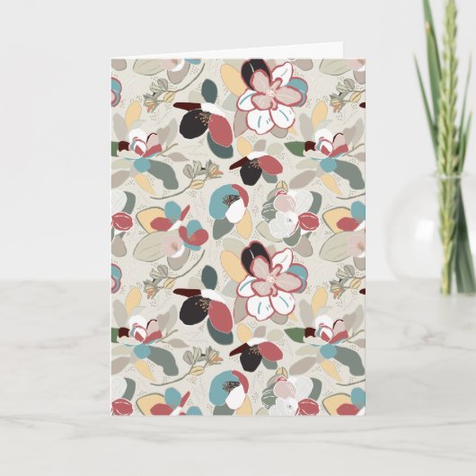 Cartes Pour Fêtes Annuelles Joyeux Noël Floral (Devant)