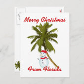 Cartes Pour Fêtes Annuelles Joyeux Noël Floride (Devant / Derrière)