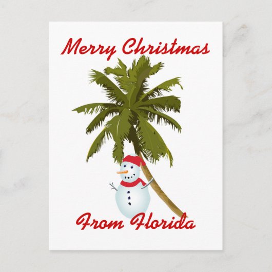 Cartes Pour Fêtes Annuelles Joyeux Noël Floride (Devant)