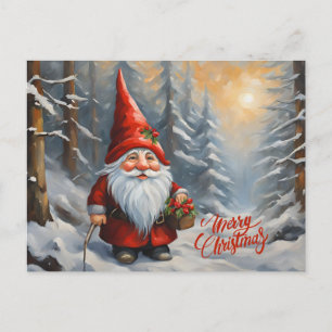 Cartes Pour Fêtes Annuelles Joyeux Noël Forest Gnome