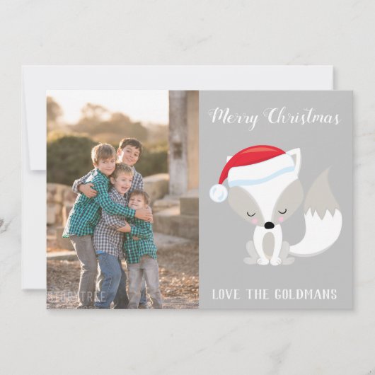 Cartes Pour Fêtes Annuelles Joyeux Noël Fox Photo (Devant)