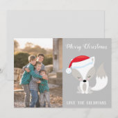 Cartes Pour Fêtes Annuelles Joyeux Noël Fox Photo (Devant / Derrière)