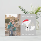 Cartes Pour Fêtes Annuelles Joyeux Noël Fox Photo (Debout devant)