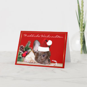 Cartes Pour Fêtes Annuelles Joyeux Noël French Bulldog greeting card