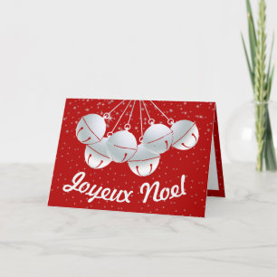 Cartes Pour Fêtes Annuelles Joyeux Noel French Canadian Christmas Stars Bells