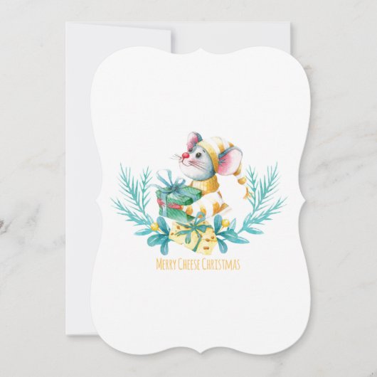 Cartes Pour Fêtes Annuelles Joyeux Noël "Fromage" (Devant)