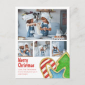 Cartes Pour Fêtes Annuelles Joyeux Noël Fun Cookie Photo Collage (Devant)