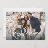 Cartes Pour Fêtes Annuelles Joyeux Noël fun script simple photo (Devant)