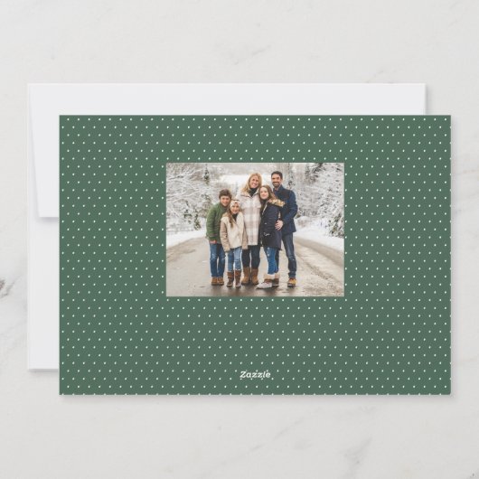 Cartes Pour Fêtes Annuelles Joyeux Noël fun script simple photo verte (Dos)