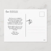 Cartes Pour Fêtes Annuelles Joyeux Noël fun script simple une photo (Dos)