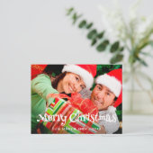 Cartes Pour Fêtes Annuelles Joyeux Noël Fun Typographie Photo 2 Côté Design (Debout devant)