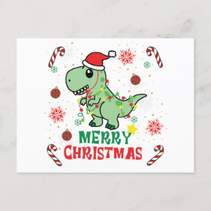 Cartes Pour Fêtes Annuelles Joyeux Noël Funny Père Noël Dinosaur