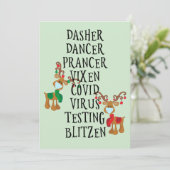 Cartes Pour Fêtes Annuelles Joyeux Noël Funny Reindeer Names 2020 (Debout devant)