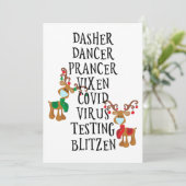 Cartes Pour Fêtes Annuelles Joyeux Noël Funny Reindeer Names 2021 (Debout devant)