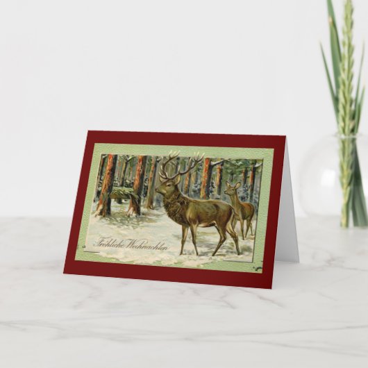 Cartes Pour Fêtes Annuelles Joyeux Noël German Christmas Vintage (Devant)