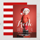 Cartes Pour Fêtes Annuelles Joyeux Noël | German Holiday (Devant / Derrière)