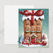 Cartes Pour Fêtes Annuelles joyeux noël ginger house (Devant / Derrière)