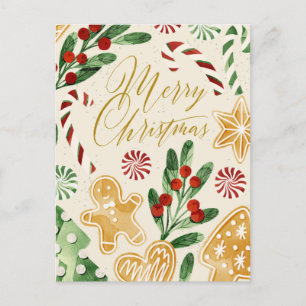 Cartes Pour Fêtes Annuelles Joyeux Noël Gingerbread Cookies