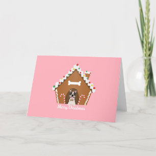 Cartes Pour Fêtes Annuelles Joyeux Noël Gingerbread Maison de chien