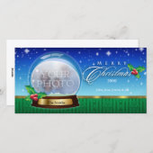 Cartes Pour Fêtes Annuelles Joyeux Noël Globe à neige personnalisable 8 (Devant / Derrière)
