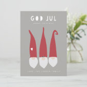 Cartes Pour Fêtes Annuelles Joyeux Noël Gnomes (Debout devant)