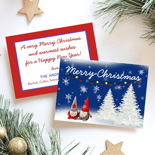 Cartes Pour Fêtes Annuelles Joyeux Noël Gnomes