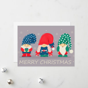Cartes Pour Fêtes Annuelles Joyeux Noël Gnomes