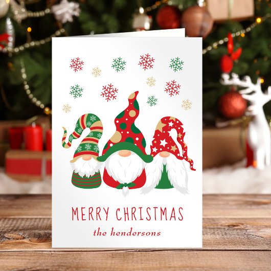 Cartes Pour Fêtes Annuelles Joyeux Noël Gnomes Photo