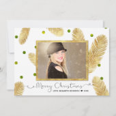 Cartes Pour Fêtes Annuelles Joyeux Noël Gold Parties scintillant Script - Cart (Devant)
