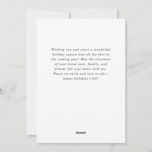 Cartes Pour Fêtes Annuelles Joyeux Noël Gold Sparkle Script PHOTO Salutation (Dos)