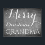 Cartes Pour Fêtes Annuelles Joyeux Noël Grand-mère Chalkboard Typographie<br><div class="desc">Joyeux Grand-mère de Noël, vous pouvez changer le texte "Grand-mère", Écriture manuscrite Chalks Chalkboard Blackboard Black and White Holidays Season Custom Happy Holidays Carte de Noël, vous pouvez aussi facilement ajouter le nom et l'adresse du destinataire, si vous préférez ajouter ceci à la maison, il suffit de supprimer l'exemple de...</div>