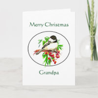 Joyeux Noël Grand-père Bécasseau Nature