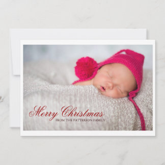 Cartes Pour Fêtes Annuelles Joyeux Noël grande photo avec bandes