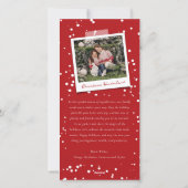 Cartes Pour Fêtes Annuelles Joyeux Noël Gras Bracelet Script Photo moderne (Dos)