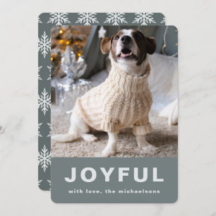 Cartes Pour Fêtes Annuelles Joyeux Noël Gray Snowflake Imprimer Photo