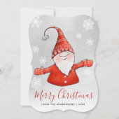 Cartes Pour Fêtes Annuelles Joyeux Noël gris gris mignon (Devant)