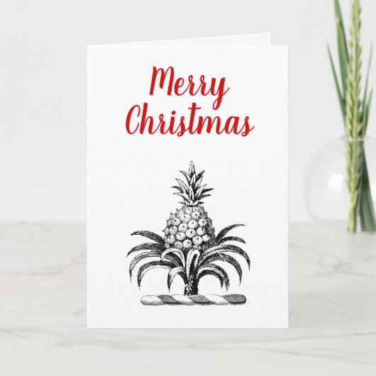 Cartes Pour Fêtes Annuelles Joyeux Noël Heraldique ananas Crest (Devant)