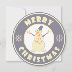 Cartes Pour Fêtes Annuelles Joyeux Noël heureux bonhomme de neige célèbre styl
