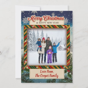 Cartes Pour Fêtes Annuelles Joyeux Noël hivernal et Bonne Année