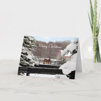 Cartes Pour Fêtes Annuelles Joyeux Noël - Hivernal Horse Ranch