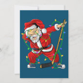 Cartes Pour Fêtes Annuelles Joyeux Noël Hockey sur glace Dabbing Santa Claus (Devant)
