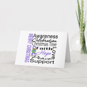 Cartes Pour Fêtes Annuelles Joyeux Noël Hodgkins Lymphoma Ribbon Collage