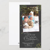 Cartes Pour Fêtes Annuelles Joyeux Noël Holly (Devant / Derrière)