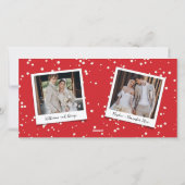 Cartes Pour Fêtes Annuelles Joyeux Noël Holly Mistletoe 3 Mariage photo (Dos)