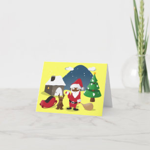 Cartes Pour Fêtes Annuelles Joyeux Noël Homeboys : Père Noël Noir & Blingin'